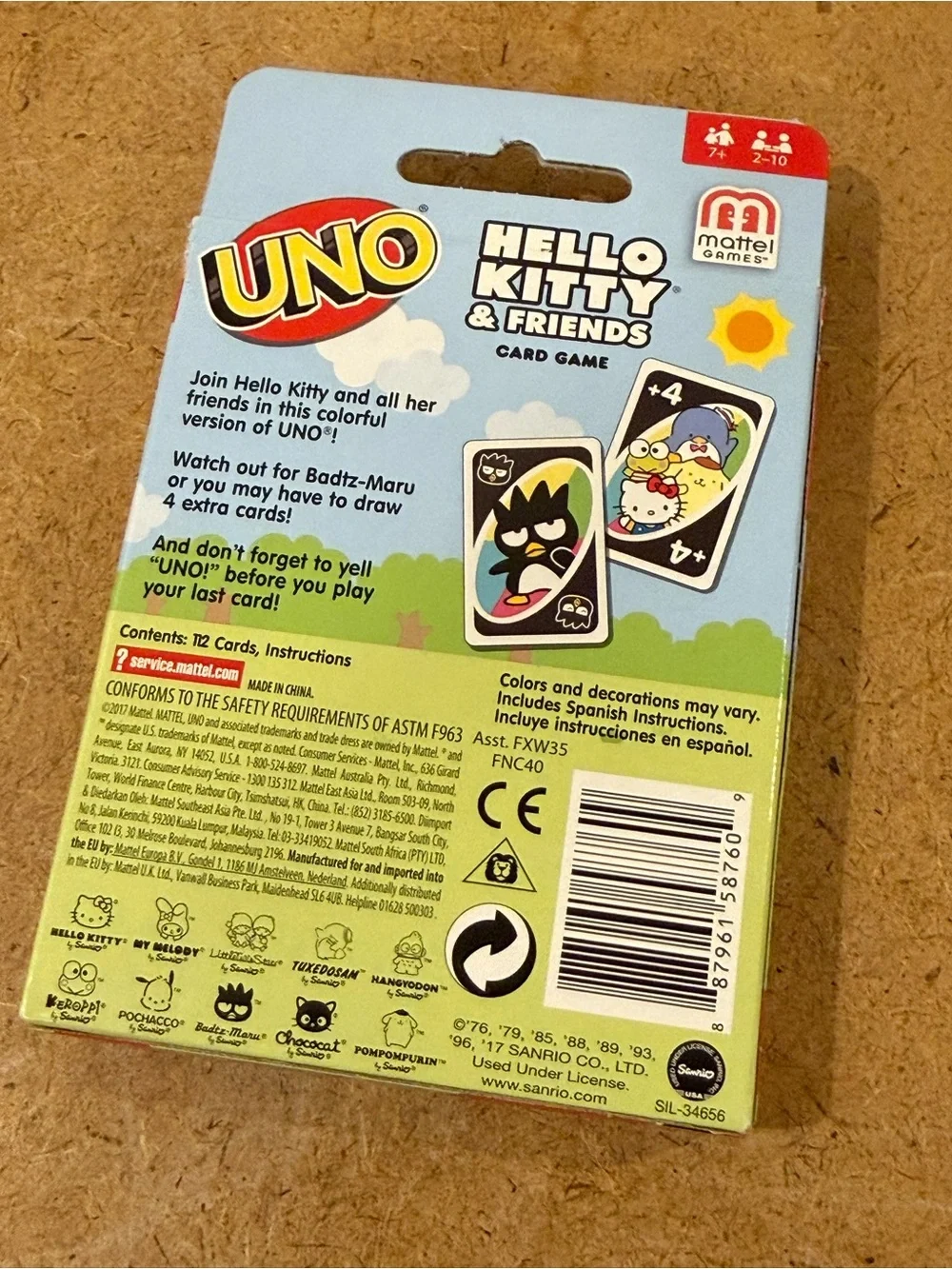 Mattel Hello Kitty & Friends UNO Card Game - Multicolor